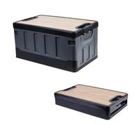 Vibhgtf Box impermeabile - Cassapanca pieghevole da 35 l con manici, robusto organizer da giardino | panca multifunzionale per attrezzi, cuscini, attrezzature da campeggio, per piscina