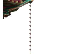 Vibhgtf Cadena de Cobre para Lluvia - Sustituto de Bajante de 2.7m Con 12 Copas | Extensión Decorativa para Hogar, Tejado, Gazebo, Jardín, Terraza, Exterior, de Agua Natural