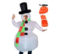 Vibhgtf Costume natalizio gonfiabile - Costume da festa di pupazzo di neve | Bambola gonfiabile per casa, festa, cosplay, carnevale, foto, celebrazioni interne ed esterne, bambini e adulti
