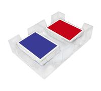 Vibhgtf Porta carte - Vassoio girevole a doppia confezione | Organizzatore trasparente per Poker, serata giochi in famiglia, bambini e adulti, vassoio carte durevole e pratico