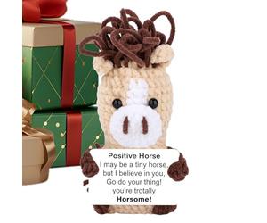 Vibhgtf Positive Uncinetto, Figurine - portable di cavallo amigurumi, e divertenti Animali all'uncinetto, ispiratori Regalo Compleanno Natale per | Multipurpose Outdoor Indoor Utility compact