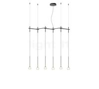 Vibia Algorithm Lampada a sospensione LED 6 fuochi, grafite