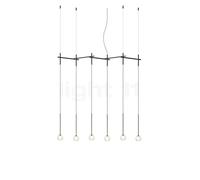 Vibia Algorithm Lampada da incasso a sospensione LED 6 fuochi, grafite