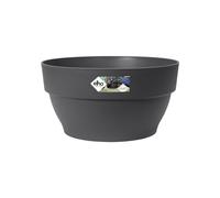 Elho Vibia Campana Bowl 34 - Vaso per Esterno - Ø 33.9 x H 17.4 cm - Nero/Anthracite