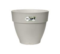 Elho Vibia Campana Round 35 - Vaso per Esterno - Ø 34.5 x H 29.7 cm - Bianco/Silky White