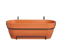 Elho Vibia Campana Trough Allin1 50 - Fioriera per Balcone - Ø 50.4 x H 17.7 cm - Marrone/Terra