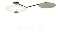 Vibia Flat Lampada da soffitto LED 2 fuochi, verde salvia - 186 cm - DALI/1-10 V/Push