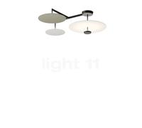Vibia Flat Lampada da soffitto LED 3 fuochi, verde salvia/bianco sporco - 101 cm - DALI/1-10 V/Push