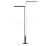 Vibia Palo Alto Luce a palo LED 2 fuochi, marrone scuro