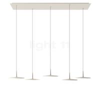 Vibia Skan Lampada a sospensione LED 5 fuochi, beige - DALI