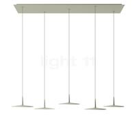 Vibia Skan Lampada a sospensione LED 5 fuochi, verde salvia - 1-10 V/Push