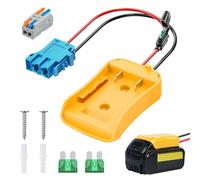 Vibit Peg-Perego - Adattatore per batteria al litio Dewalt da 20 V, adattatore per batteria Dewalt con connettore originale per cablaggio, adattatore di alimentazione CC per giocattoli da equitazione