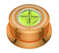 Viborg Golden 50HZ 3 in 1 - Morsetto per piastra con giradischi in vinile LP regolabile, disco in metallo, disco girevole stabile per vibrazioni, diametro 77 mm, altezza 33 mm