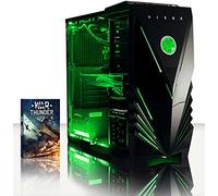 Vibox Sniper 10 Gaming PC con Gioco War Thunder, 4GHz Intel i7 Quad Core Processore, nVidia GeForce GTX 970 Scheda Grafica, 120GB SSD, 1TB HDD, 16GB RAM, Case Predator, Neon Verde