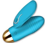 Vibradorador sexual femenino 8x3cm massaggiatore intimo x donna con 20 modalità e ovetto vibrante telecomandato per piacere discreto e intenso FOPS M17-16