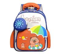 Vibrant Capybara Backpack for School - Cute KawaiCartoon Capybara Backpack | High Capacity Aesthetic Bookbag | Shoulder Bag for Bottle, Book, Stationery, Asilo, Travel, Snack, Picnic, Opzione B, vedi