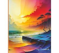Vibrant Coastal Sunset Notebook | Colorful Ocean Landscape Journal | Abstract Beach Art Cover: A Modern Abstract Seaside Notebook for Journaling, Notes, and Creative Writing