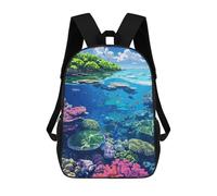 Vibrant Coral Reef Ecosystem Illustration Zaini Per Bambini, Borsa Scolastica Stampata in 3D, Zaino Per Bambini, Zaini Da Viaggio, Borse Per Bambini, Borse Per Libri, Borsa Scolastica Per Bambini 17in
