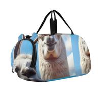 Vibrant Fire Dragon Digital Art Boys Carry on Duffel Pernottamento Weekender Duffel Ragazze Duffle Bags per Viaggi Bambini Duffle Bag, Divertente lama bianca alpaca, classico