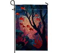 Vibrant Fish Aquarium Colorful Underwater Scene Bandiere Verticale Robuste Bandiere Durevole Flag Per Balcone Decorazione Casa 30X45Cm