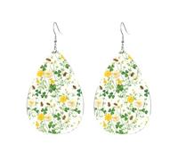 Vibrant Flowers And Bees Orecchini Moda Orecchini Da Donna Divertenti Orecchino In Pelle Per Carnevale Feste Donne
