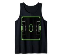 Vibrant Green Soccer Field Outline Football Pitch Canotta