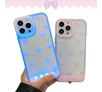 Vibrant Led Bow Phone Case, Designed Specifically For Women, Features A Built-In Colorful Led Light-Up Feature That Lights Up When A Call Comes In. Compatible For Iphone (Pink,for iPhone11pro)