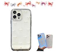 Vibrant LED Bowknot Phone Case for iPhone 11/12/13/14/15/16/17 Pro/Pro Max/Plus/Air, Incoming Call LED Flash Light Up Case with Changeable Luminous Colors Design for Girl (for iPhone 15 Plus,White)