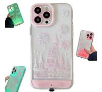 Vibrant LED Fantasy Castle Fireworks Phone Case,Unique Design Fashion Flash for iPhone Case,Cute Firework Castles Shockproof Flash Protective Covers (for15pro)
