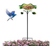 Vibrant Metal Butterfly Bath, Bee Watering Cups, Bird Bath with Flower Stake, Functional Pollinator Water Station, Aesthetic Garden Decor for Yard, Outdoor Home Backyard Patio Relaxation Accessories