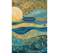 Vibrant Ocean Scene Notebook - Influenced by Gustav Klimt's Art: A Beautifully Crafted Paperback Journal with a Striking Cover, Ideal for Inspiring Creative Writing