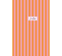 Vibrant orange and pink striped notebook - best lined notebook for YOU, A5, your thoughts, your diary and journal: made with love. Sana Amari