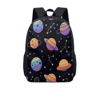 Vibrant Rocket Planet Space Zaino da 43 cm per bambini Galaxy Star Zaino per la scuola per ragazzi e ragazze Zaino da viaggio per lo spazio esterno, 09, L, Minimalista