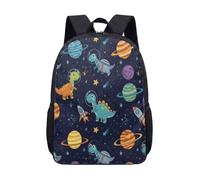 Vibrant Rocket Planet Space Zaino da 43 cm per bambini Galaxy Star Zaino per la scuola per ragazzi e ragazze Zaino da viaggio per lo spazio esterno, 15, L, Minimalista
