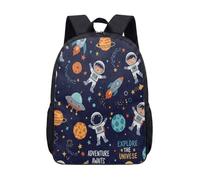 Vibrant Rocket Planet Space Zaino da 43 cm per bambini Galaxy Star Zaino per la scuola per ragazzi e ragazze Zaino da viaggio per lo spazio esterno, 10, L, Minimalista