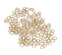 Vibrant Star Love Shape Hair Anelli Intrecciati Clips - Accessori Colorati per Capelli per Capelli in Metallo Feste, Matrimoni Ed Eventi Quotidiani - 100pcs (GOLD)