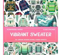 Vibrant Sweater Scrapbook Paper: Bright and Colorful for Crafting, Junk Journaling, Decoupage, and Card Making