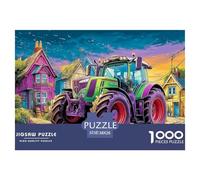 Vibrant Tractor Scene Well Made Cardboard Pieces Colorful Rural Illustration Excellent for Brain Exercise, Memory Improvement And Mental Relaxation at Home 38x26cm/1000pcs