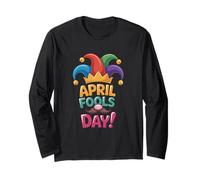 Vibrante April Fools Day! Cappello da giullare e Baffi Maglia a Manica