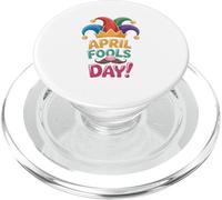 Vibrante "April Fools Day!" Cappello da giullare e baffi PopSockets PopGrip per MagSafe