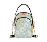 Vibrante fiori Semplice alla moda borsa a tracolla da viaggio con tasche multiple per le madri