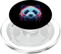 Vibrante Panda Splash Art, Fauna Colorata Ad Acquerello PopSockets PopGrip per MagSafe