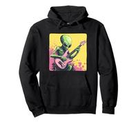 Vibrante Rock the Galaxy con questo fantastico chitarrista alieno Felpa con Cappuccio