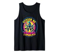 Vibrante Scissor Me Timbers Roller Derby Skaters Entusiasmo Canotta