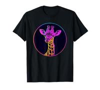 Vibrante testa di giraffa Wildlife Art Maglietta