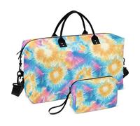 Vibrante Tie-dye Colore Esplosione Design Decorativo Oversize Viaggio Duffel Bag Tote Borsa da Palestra con Cinghia Regolabile per Allenamento Multifunzionale Bolsa de para Mujer