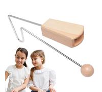 Vibraslap percussion - suono del sonaglio in legno, strumento per eco musicale portatile | Clapper ritmico forte, funzione di risonanza 'eco in legno fatto a mano, stampa in grassetto con eco a