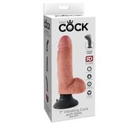 Vibrating Cock with Balls - 7 Inch - Flesh
