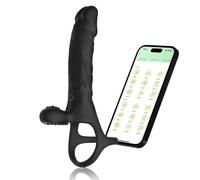 Vibrating wand with ring, massager, pleasure toy, 10 vibration modes, soft and flexible, durable