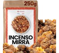 VIBRATIS Incenso di mirra naturale 250 g - Incenso puro in grani per purificazione e meditazione - Incenso arabo di alta qualità - Riconciliazione, Felicità, Salute e Purificazione dei Luoghi